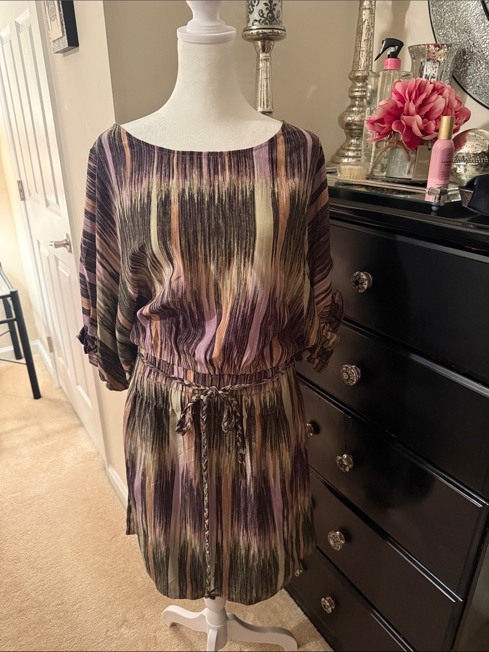 charlie jade Purple and Olive Midi Dress